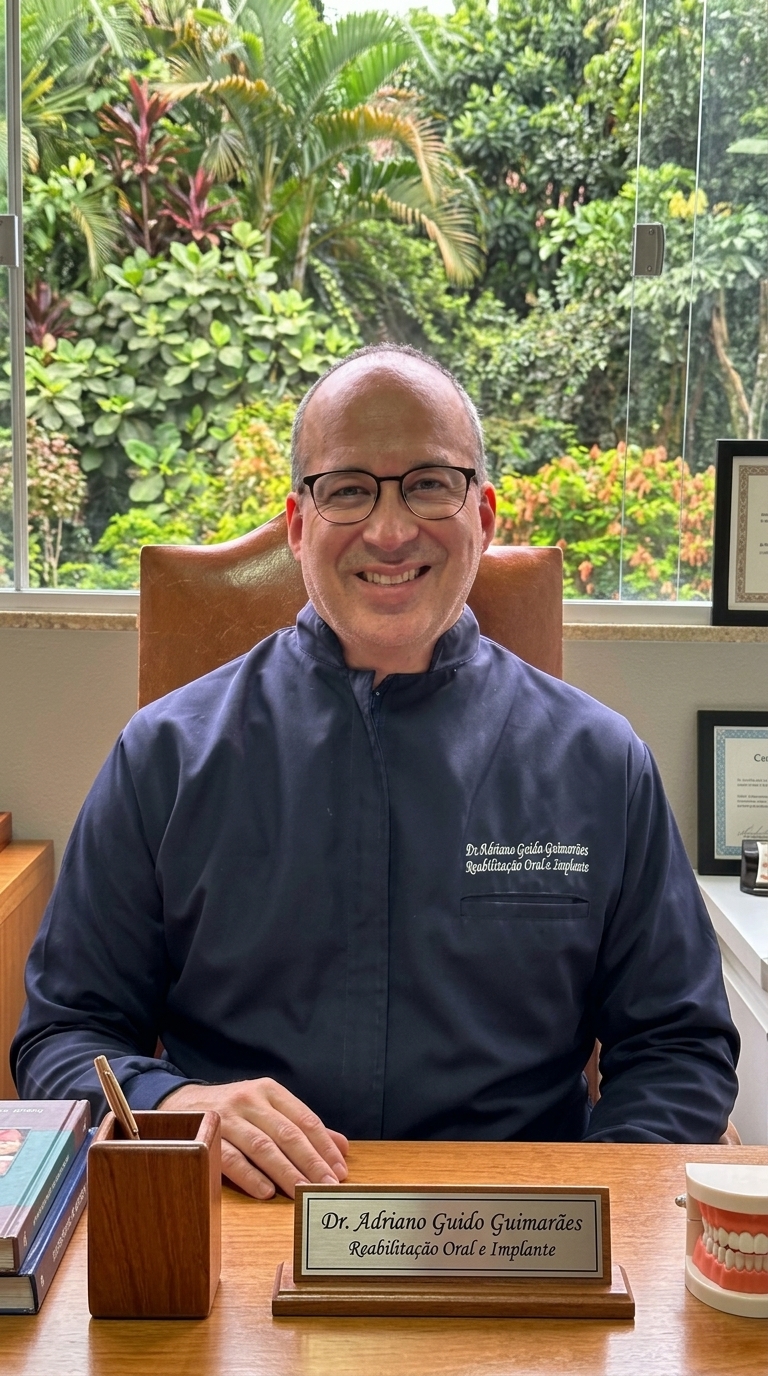 Dr. Adriano Guido Guimarães — Cirurgião-dentista, Especialista e Mestre em Implantodontia, Professor na Unifase, Petrópolis RJ